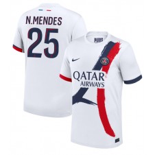 Paris Saint-Germain Nuno Mendes #25 Bortedrakt 2024-25 Kortermet